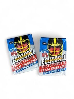 Vintage 1980 Fleer NFL Football Teams in Action Cards & Helmet Stickers Lot